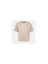 Small Heart Logo Boxy Fit Short Sleeve T-shirt Heather Light Beige - AMI - BALAAN 2