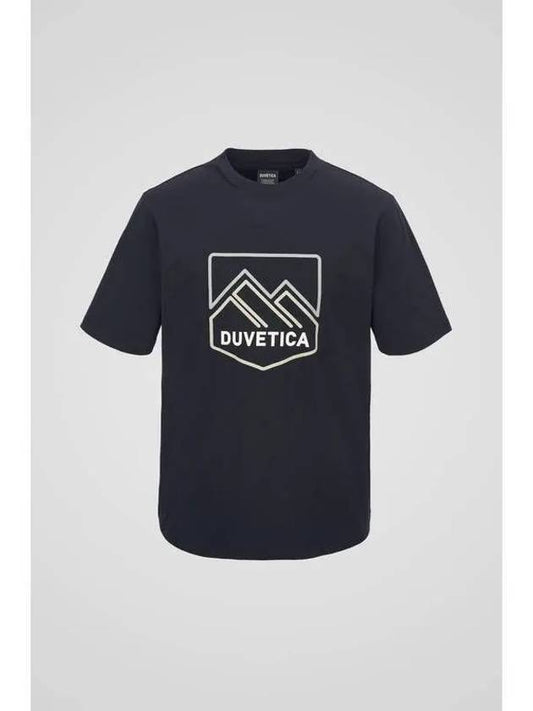 Onda Badak Navy Men s Short Sleeve T Shirt Gold - DUVETICA - BALAAN 1