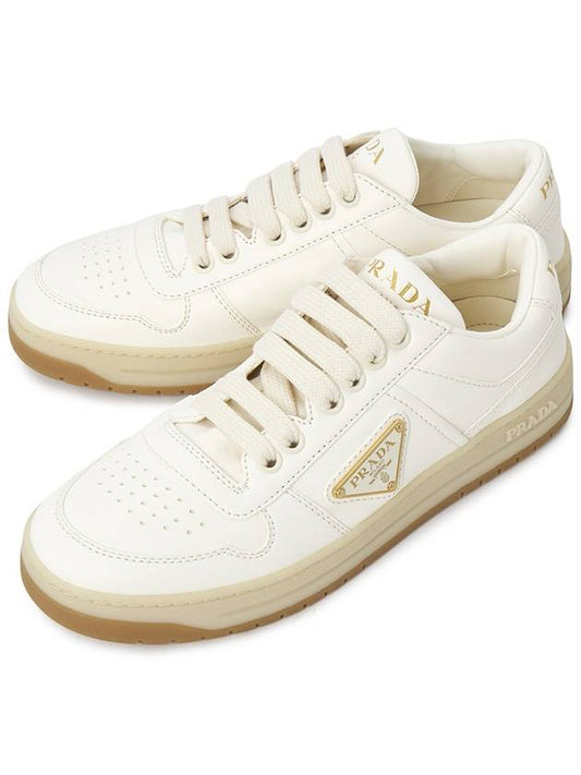 Downtown Nappa Leather Sneakers Ivory - PRADA - BALAAN 2