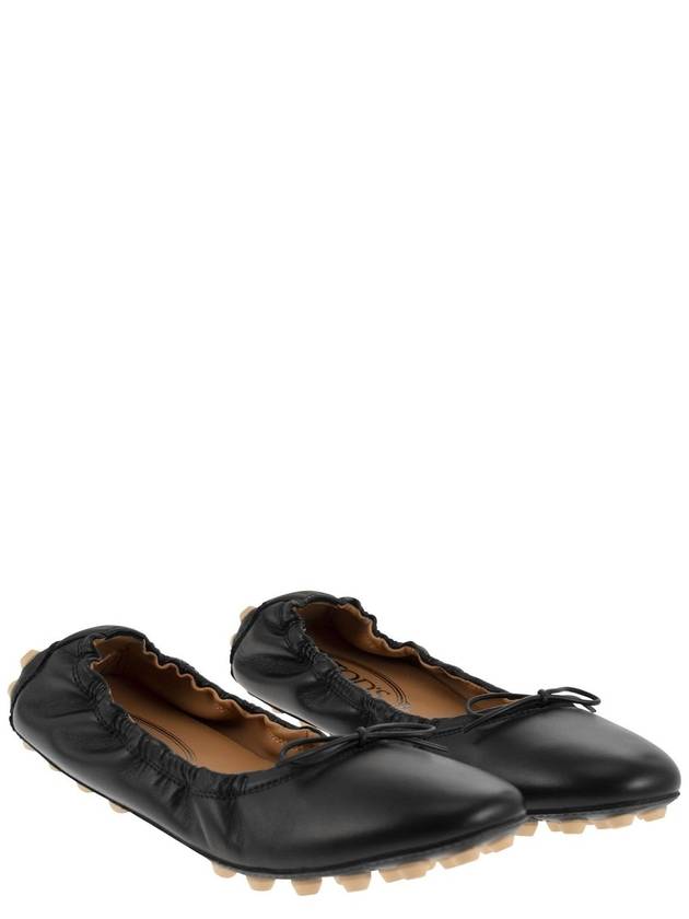 Bubble Leather Ballerina Black - TOD'S - BALAAN 5