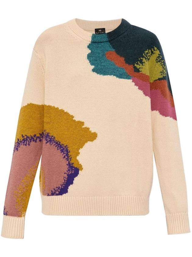 Intarsia knit cotton blend sweater W2R411NN31205 - PAUL SMITH - BALAAN 1