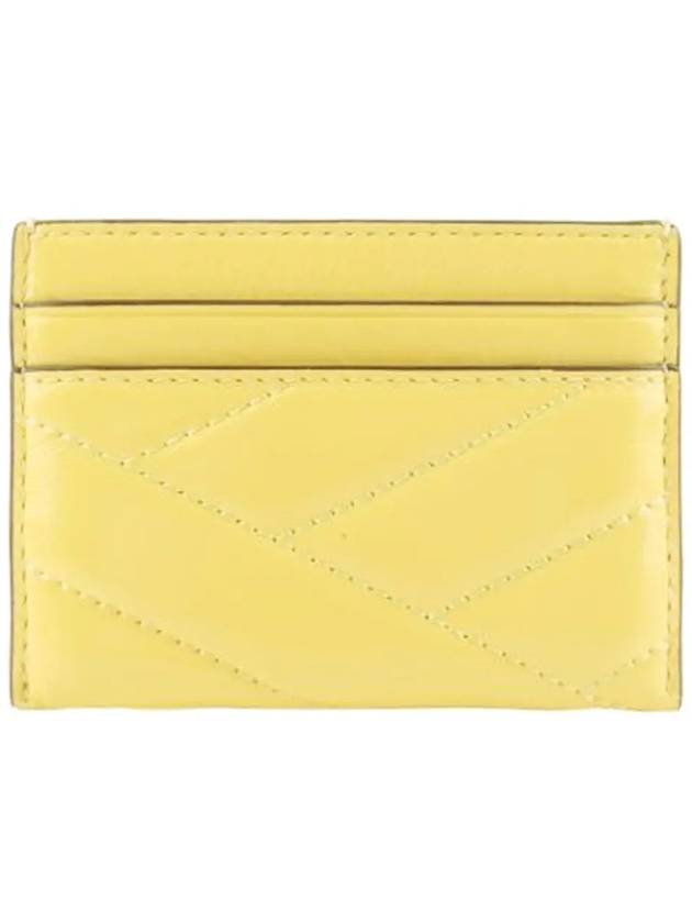 Kira Chevron Patent Card Wallet Vintage Lemon - TORY BURCH - BALAAN 4