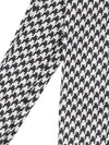 Men's Houndstooth Silk Tie White Black - TOM FORD - BALAAN 4