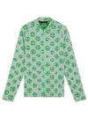 Patric Sphere Dot Jacquard Mid Layer Zip-Up Jacket Green White - J.LINDEBERG - BALAAN 2