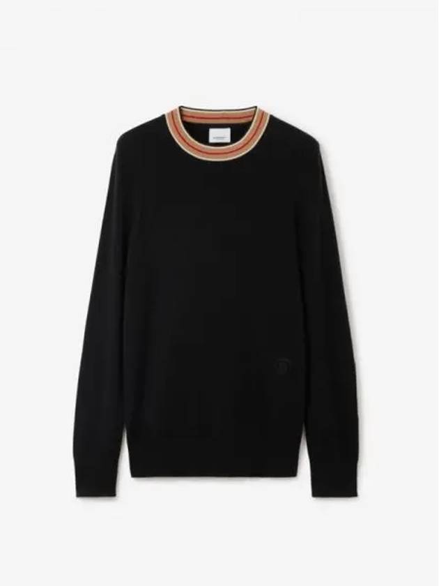 Cashmere Knit Top Black - BURBERRY - BALAAN 2