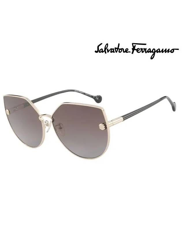 Eyewear Cat Eye Metal Sunglasses Grey - SALVATORE FERRAGAMO - BALAAN 2