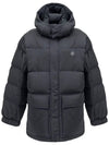 Puffer Bold Fox Head Patch Nylon Hood Padding Black - MAISON KITSUNE - BALAAN 3