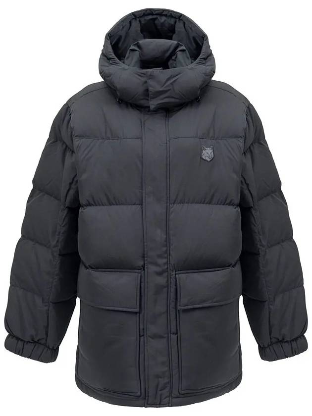 Puffer Bold Fox Head Patch Nylon Hood Padding Black - MAISON KITSUNE - BALAAN 2