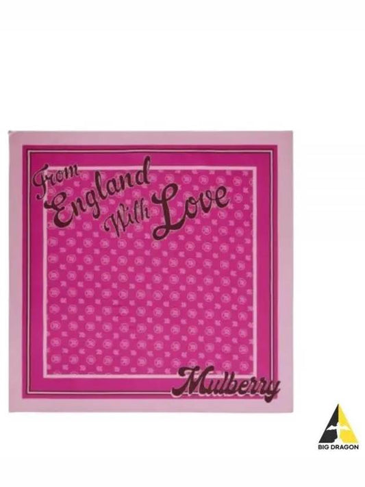 VS4801 041 J989 From England with Love Square Scarf - MULBERRY - BALAAN 2