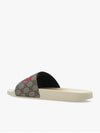 Strawberry Logo Slippers Beige - GUCCI - BALAAN 6