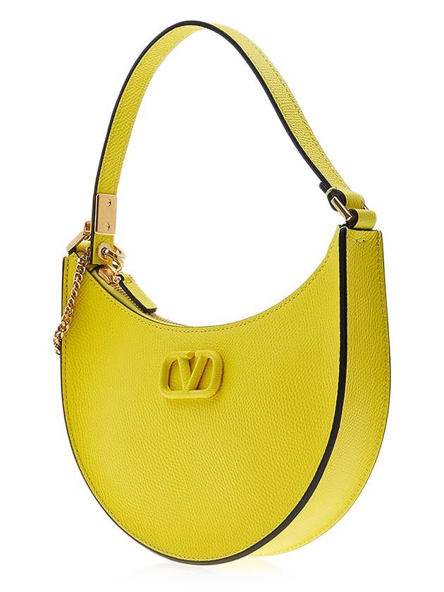 V Logo Chain Hobo Shoulder Bag Yellow - VALENTINO - BALAAN 3