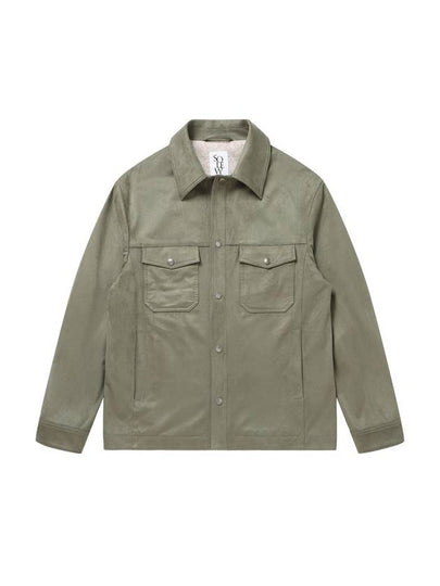 Suede Outer Jacket Light Green - SOLEW - BALAAN 2