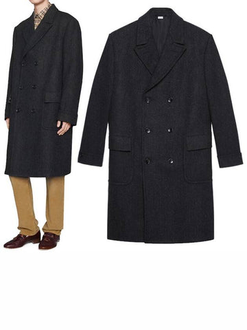 Herringbone wool coat 636346 ZAE2G 1165 - GUCCI - BALAAN 1