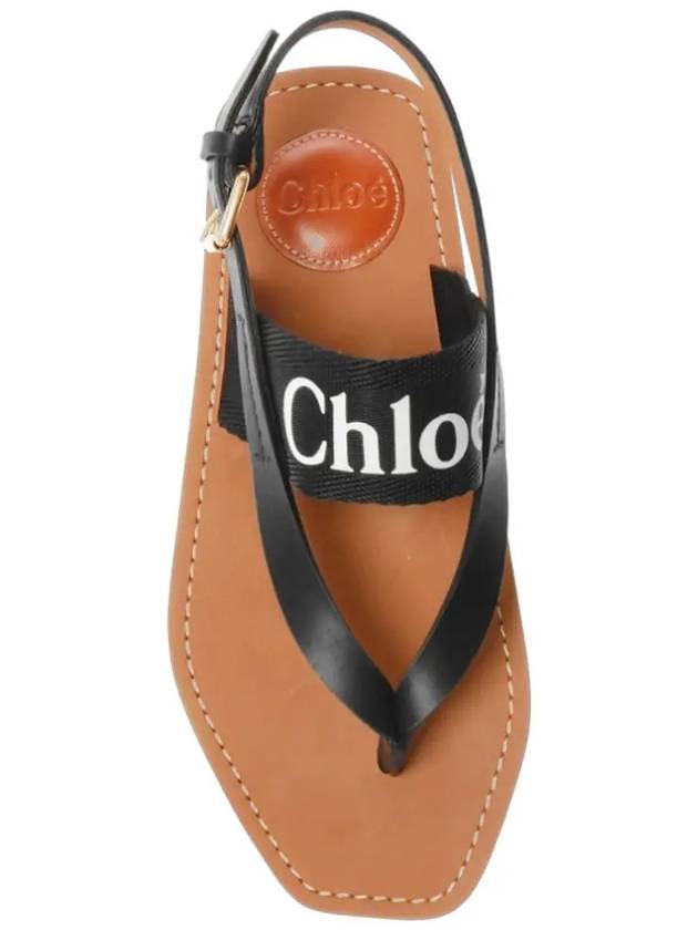 Woody Logo Strap Sandals Black - CHLOE - BALAAN 5