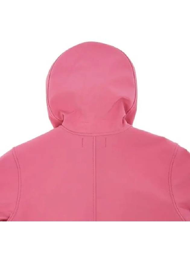 Kids Wappen Patch Soft Shell Zip Up Hoodie Pink - STONE ISLAND - BALAAN 4