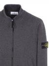 Wappen Patch Cotton Fleece Zip-up Jacket Dark Grey Melange - STONE ISLAND - BALAAN 5