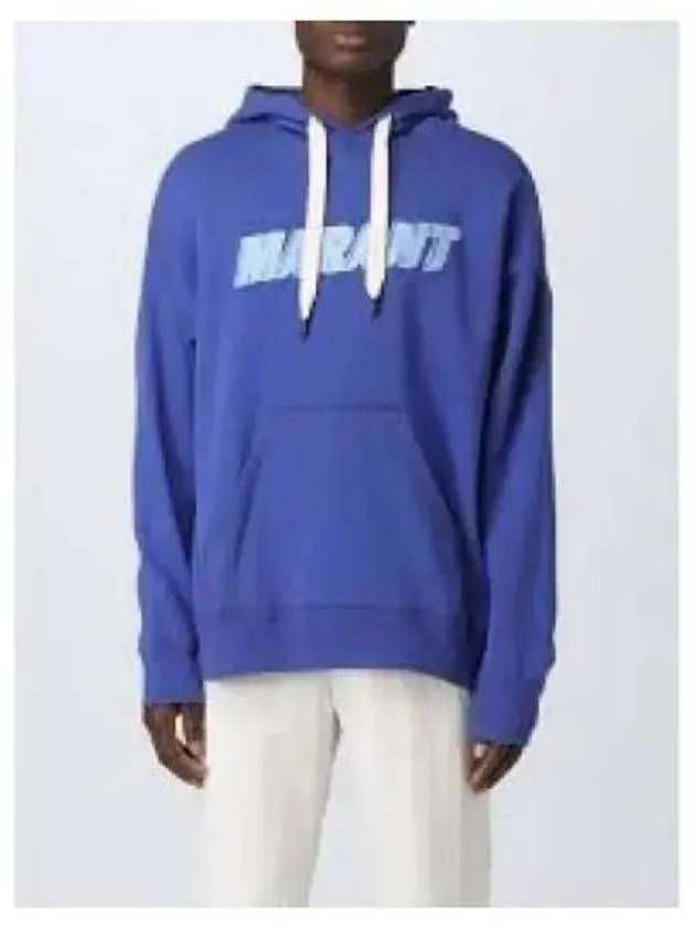 Mansel Logo Print Hoodie Blue - ISABEL MARANT - BALAAN 2