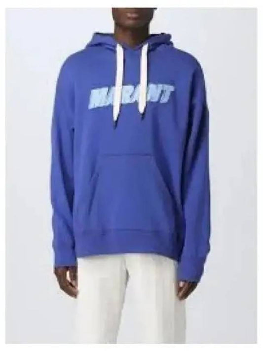 Mansel Logo Print Hoodie Blue - ISABEL MARANT - BALAAN 2