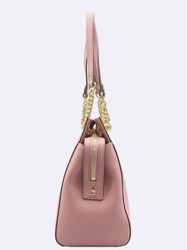 453773 Pink GG signature logo Cima leather gold decorated chain shoulder bag - GUCCI - BALAAN 3