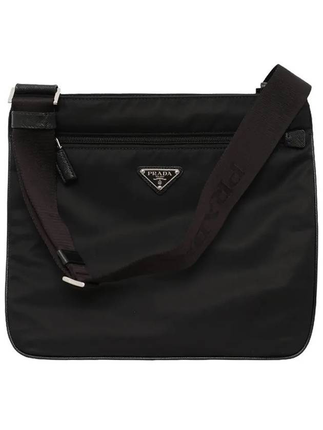 Nylon Triangle Logo Cross Bag Black - PRADA - BALAAN 1