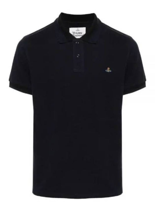 Classic ORB Logo Polo Shirt Black - VIVIENNE WESTWOOD - BALAAN 2