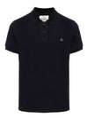 Classic ORB Logo Polo Shirt Black - VIVIENNE WESTWOOD - BALAAN 2