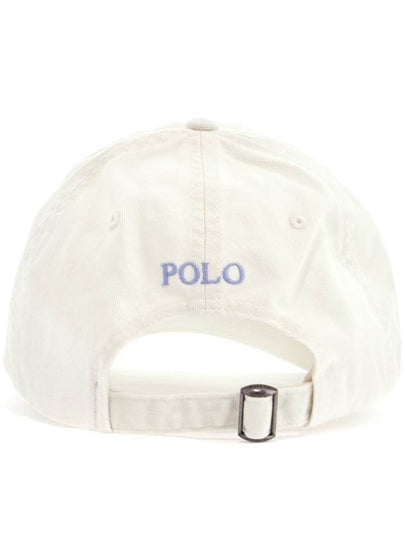 curved brim hat parchment cream 100% cotton adjustable - POLO RALPH LAUREN - BALAAN 2