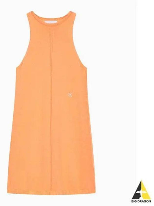 JEANS Women s Orange Crochet Dress J221398 SFX - CALVIN KLEIN - BALAAN 1