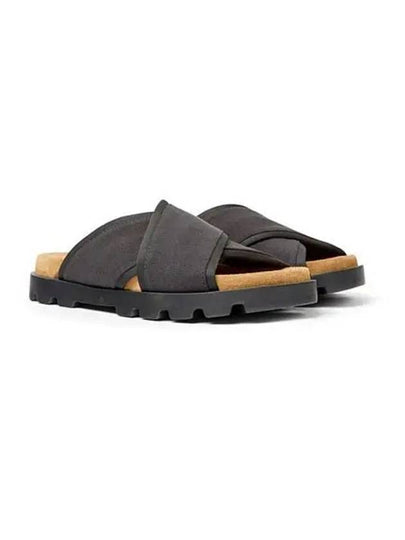 Brutus Textile Cross Strap Sandals Black - CAMPER - BALAAN 2