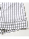 Gingham Check Double Face Poplin Shorts Medium Grey - THOM BROWNE - BALAAN 6