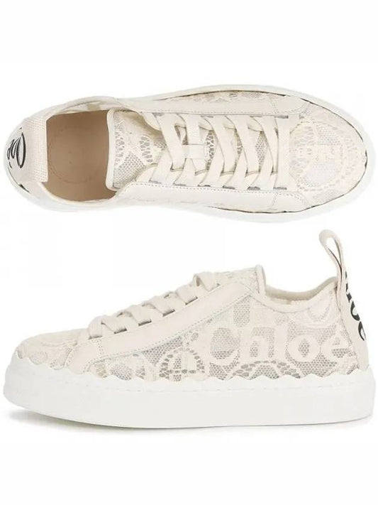 Lauren Lace Low Top Sneakers Mild Beige - CHLOE - BALAAN 2