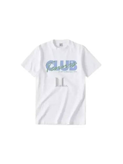 Agassi Tennis Club Logo Short Sleeve T-Shirt White - SPORTY & RICH - BALAAN 2