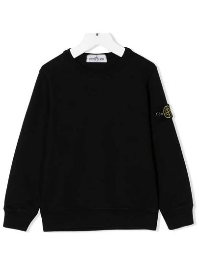 Kids Wappen Patch Crew Neck Sweatshirt Black - STONE ISLAND - BALAAN 2