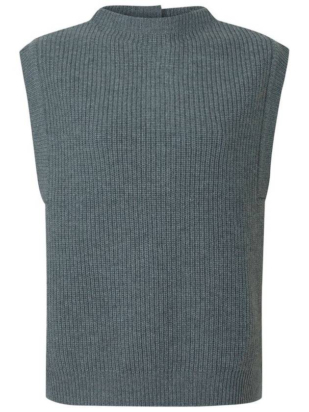 Women's Cashmere Mock Neck Vest Sweater C3KVT61 - CALLAITE - BALAAN 4