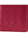 Intrecciato Folder Zipper Card Wallet Cranberry - BOTTEGA VENETA - BALAAN 7