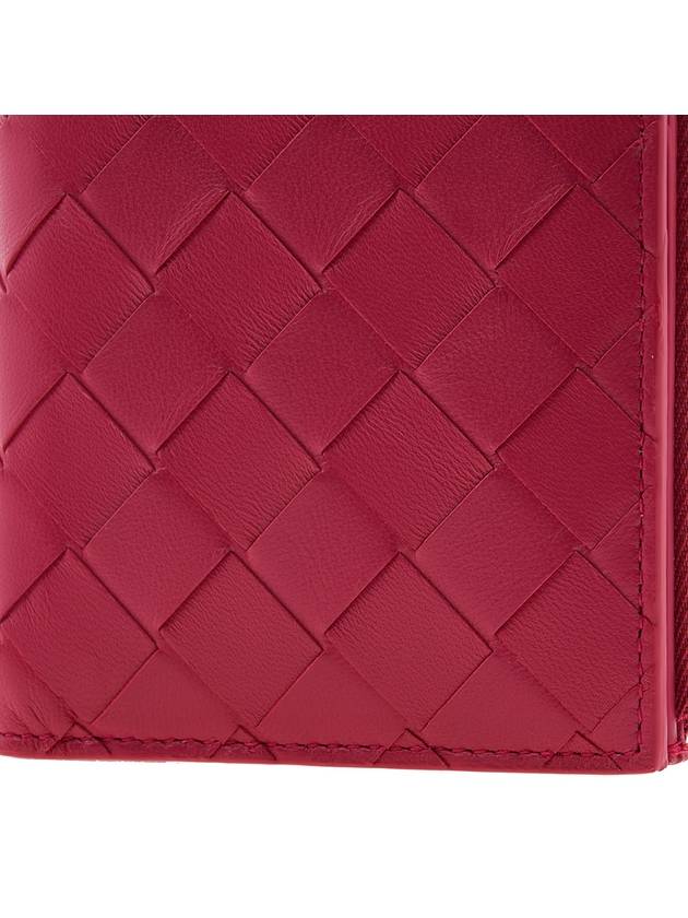 Intrecciato Folder Zipper Card Wallet Cranberry - BOTTEGA VENETA - BALAAN 7