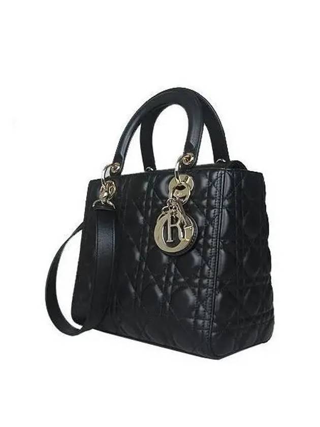 M0565ONGE N900 Gold Plated Black Lambskin Lady Medium 2WAY 3 - DIOR - BALAAN 3