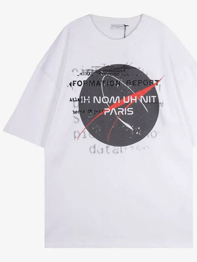 Men's space print white short sleeve t-shirt NUS19293 001 - IH NOM UH NIT - BALAAN 2