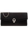 Woman's Gancini Mini Shoulder Bag Black - SALVATORE FERRAGAMO - BALAAN 3