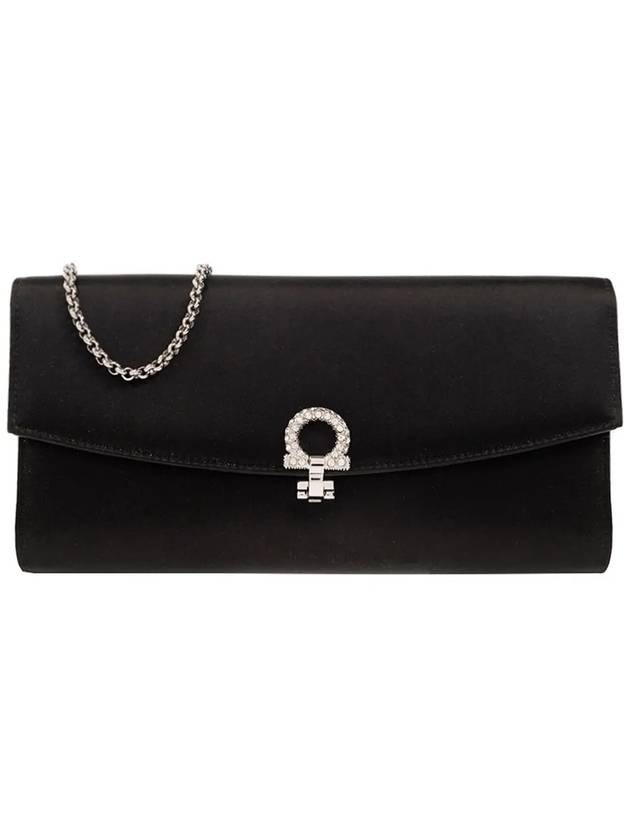 Woman's Gancini Mini Shoulder Bag Black - SALVATORE FERRAGAMO - BALAAN 3