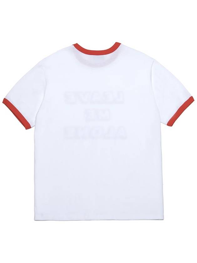 LEAVE ME ALONE RINGER T SHIRT WHITE - ROLLING STUDIOS - BALAAN 2