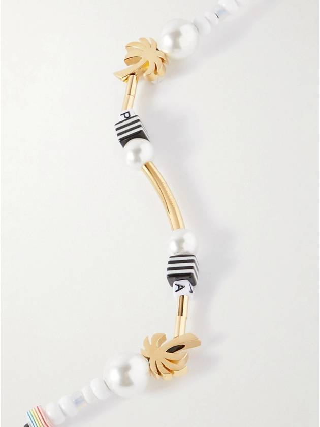 Palm Beaded Necklace White Black - PALM ANGELS - BALAAN 4