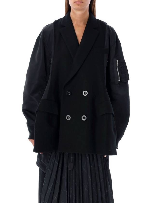 Sacai Melton Hybrid Jacket - SACAI - BALAAN 1