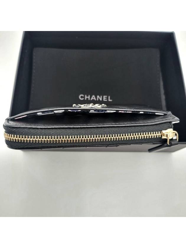 In Stock 23K Lambskin Zipper Roll Card Wallet Black AP3630 - CHANEL - BALAAN 7