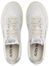 Medalist Leather Metal Silver Tab Low Top Sneakers White - AUTRY - BALAAN 4