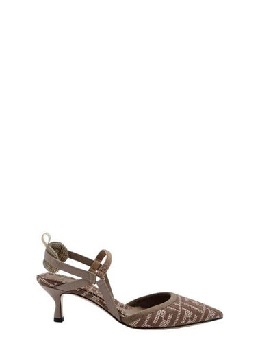 Colibri Lite Medium Slingback Heel Dove Grey - FENDI - BALAAN 1