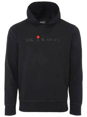 Classic logo black hoodie 271298 - KITON - BALAAN 1