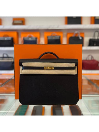 Kelly Depeche36 Black Gold Togo - HERMES - BALAAN 1