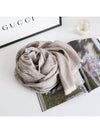 GG Jacquard Wool Silk Muffler Ivory - GUCCI - BALAAN 3