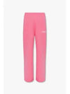 Logo Banding Sweat Straight Pants Pink - GANNI - BALAAN 2